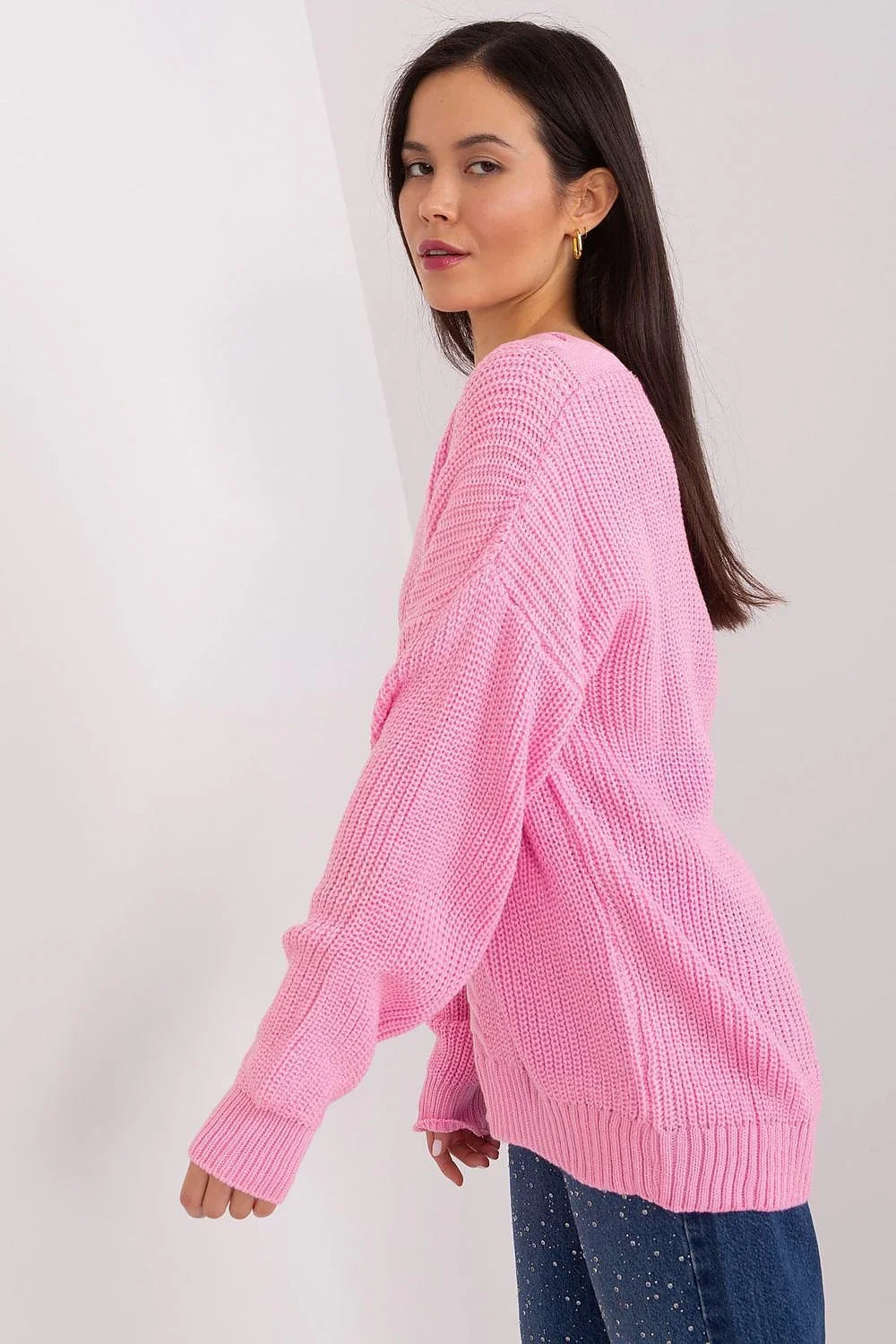 Women's Textured Cable Knit Pullover Sweater