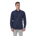 Bagutta Men's Cotton Regular Fit Dress Shirt – Navy – Dress Shirt | GUOCALI