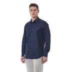 Bagutta Men's Cotton Regular Fit Dress Shirt – Navy – Dress Shirt | GUOCALI – view 2