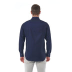 Bagutta Men's Cotton Regular Fit Dress Shirt – Navy – Dress Shirt | GUOCALI – view 4