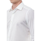 Bagutta Men's Cotton Regular Fit Dress Shirt – White – Dress Shirt | GUOCALI – view 2