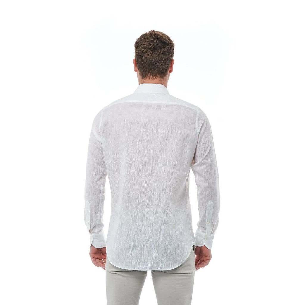 Bagutta Men's Cotton Regular Fit Dress Shirt – White – Dress Shirt | GUOCALI – view 4
