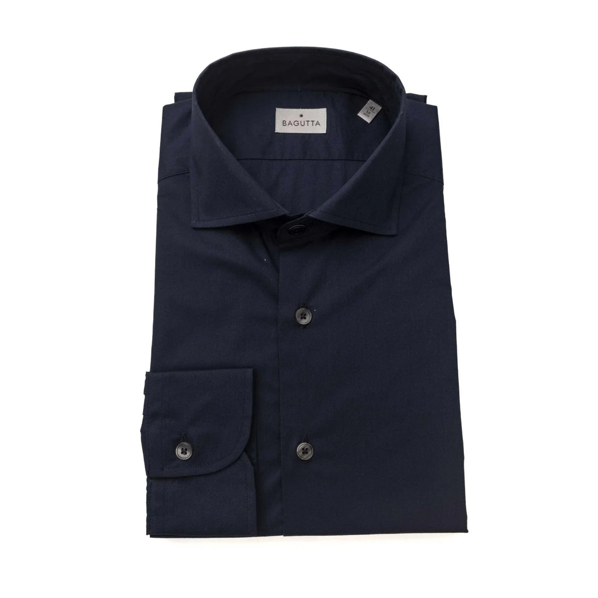 Bagutta Men's Slim Fit Stretch Cotton Dress Shirt – Navy – Dress Shirt | GUOCALI