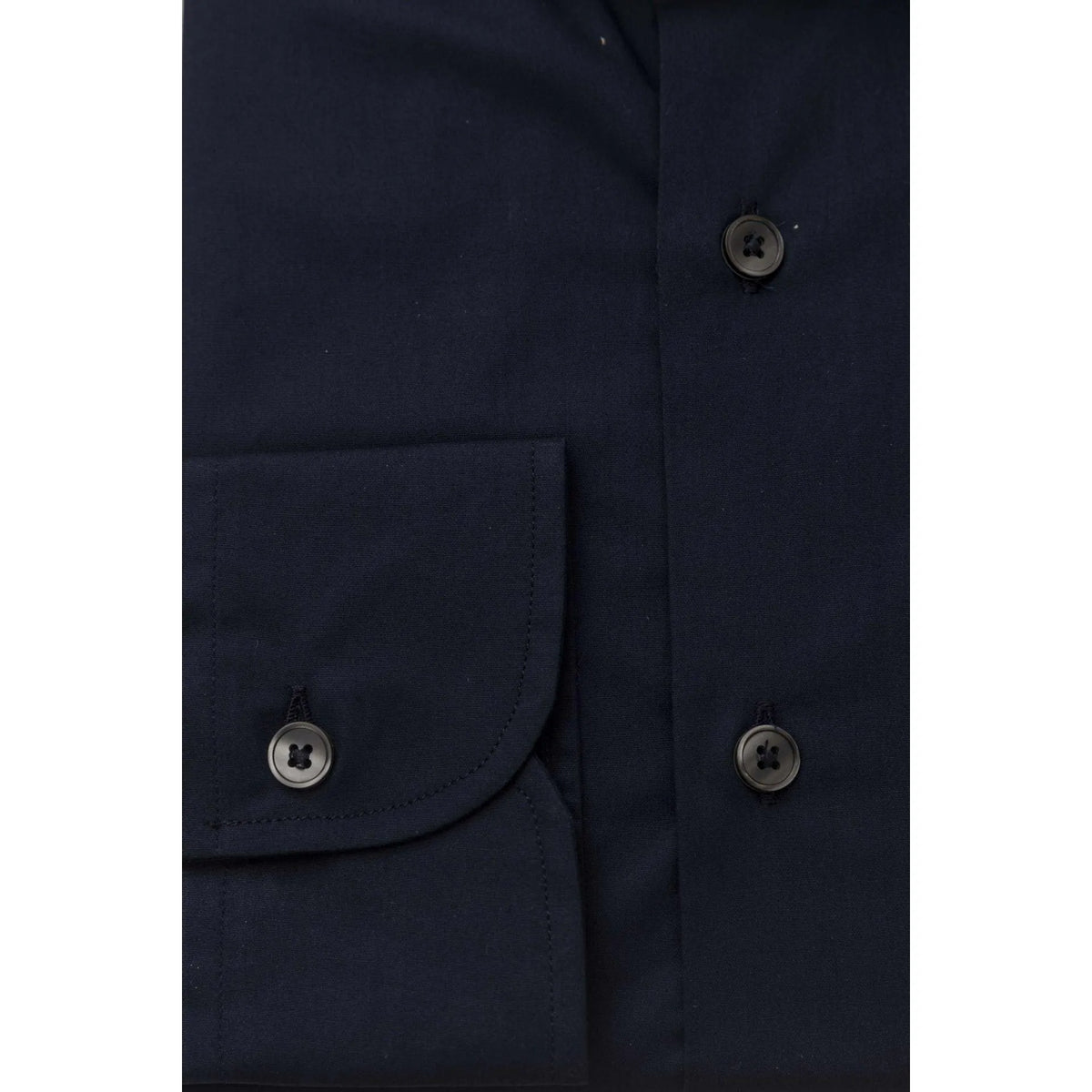 Bagutta Men's Slim Fit Stretch Cotton Dress Shirt – Navy – Dress Shirt | GUOCALI – view 3