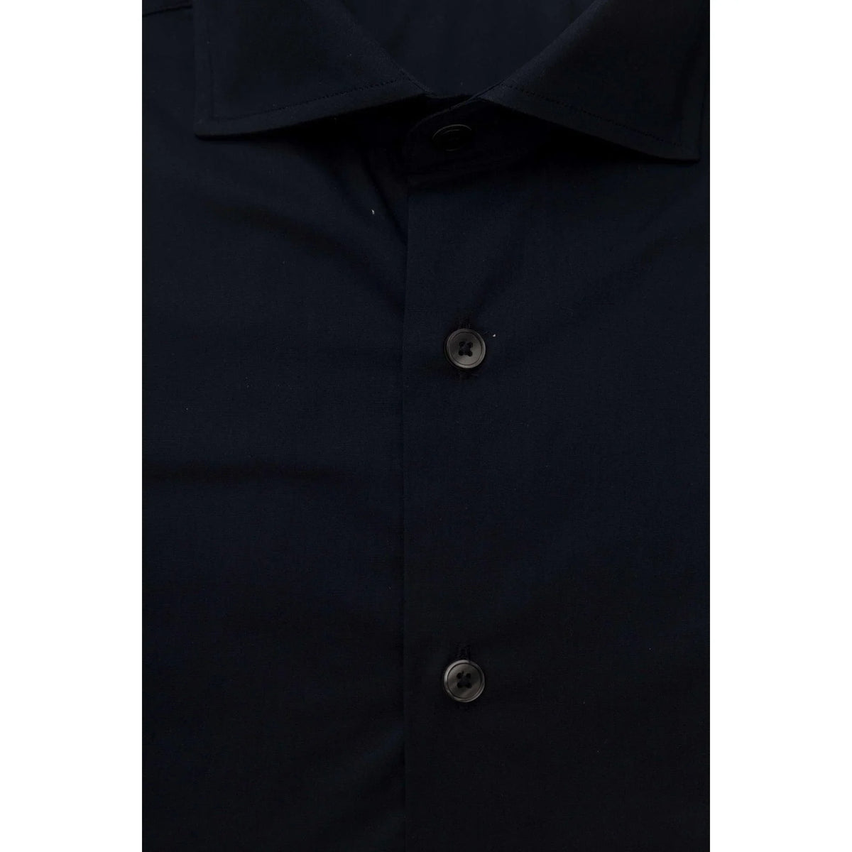 Bagutta Men's Slim Fit Stretch Cotton Dress Shirt – Navy – Dress Shirt | GUOCALI – view 4