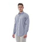 Bagutta Men's Stretch Cotton Point Collar Dress Shirt – Grey – Dress Shirt | GUOCALI – view 2
