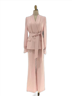 Chic Women's Pant Suit - Solid Double-Breasted - Guocali