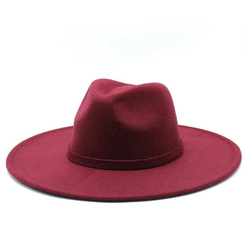 Burgundy British style fedora hat on white background, luxury men’s accessory by GUOCALI.