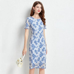 Casual Floral Mid-Length Summer Dress - Guocali