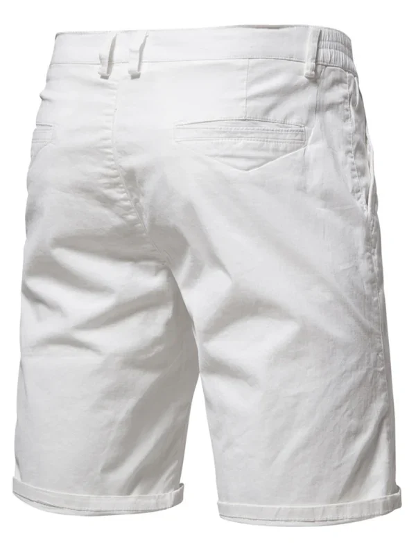Casual Men Chinos – Mid-Rise Button Closure -Guocali