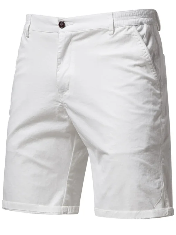 Casual Men Chinos – Mid-Rise Button Closure -Guocali