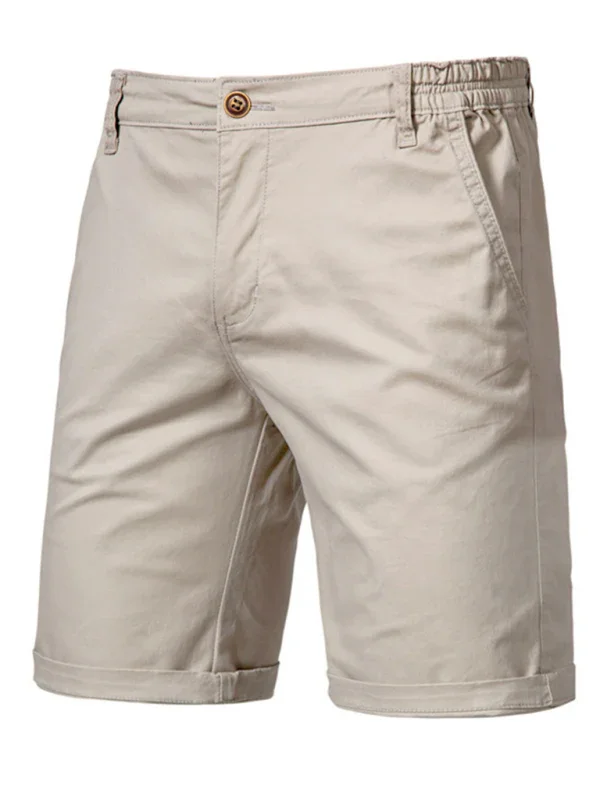 Casual Men Chinos – Mid-Rise Button Closure -Guocali