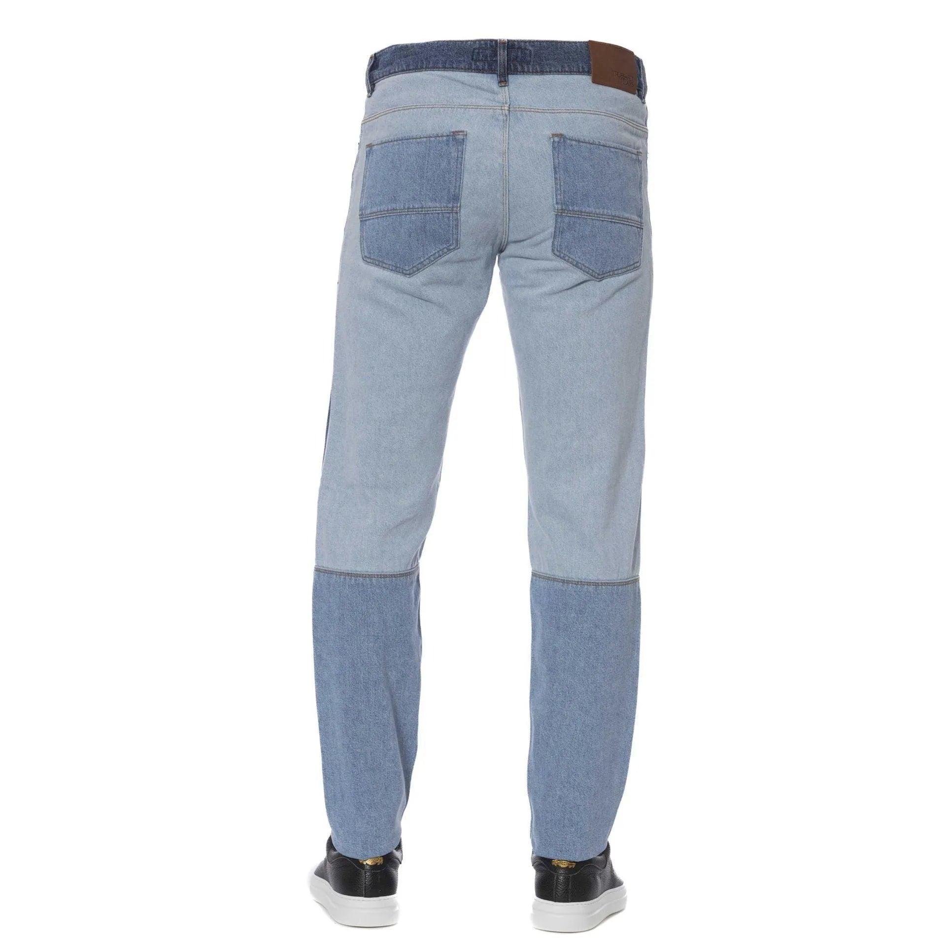 Casual Men Jeans – Mid-Rise Colorblock -Guocali