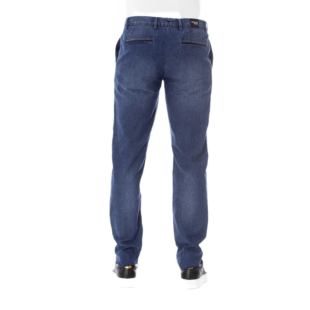 Casual Men Jeans – Mid Rise Zipper Front -Guocali
