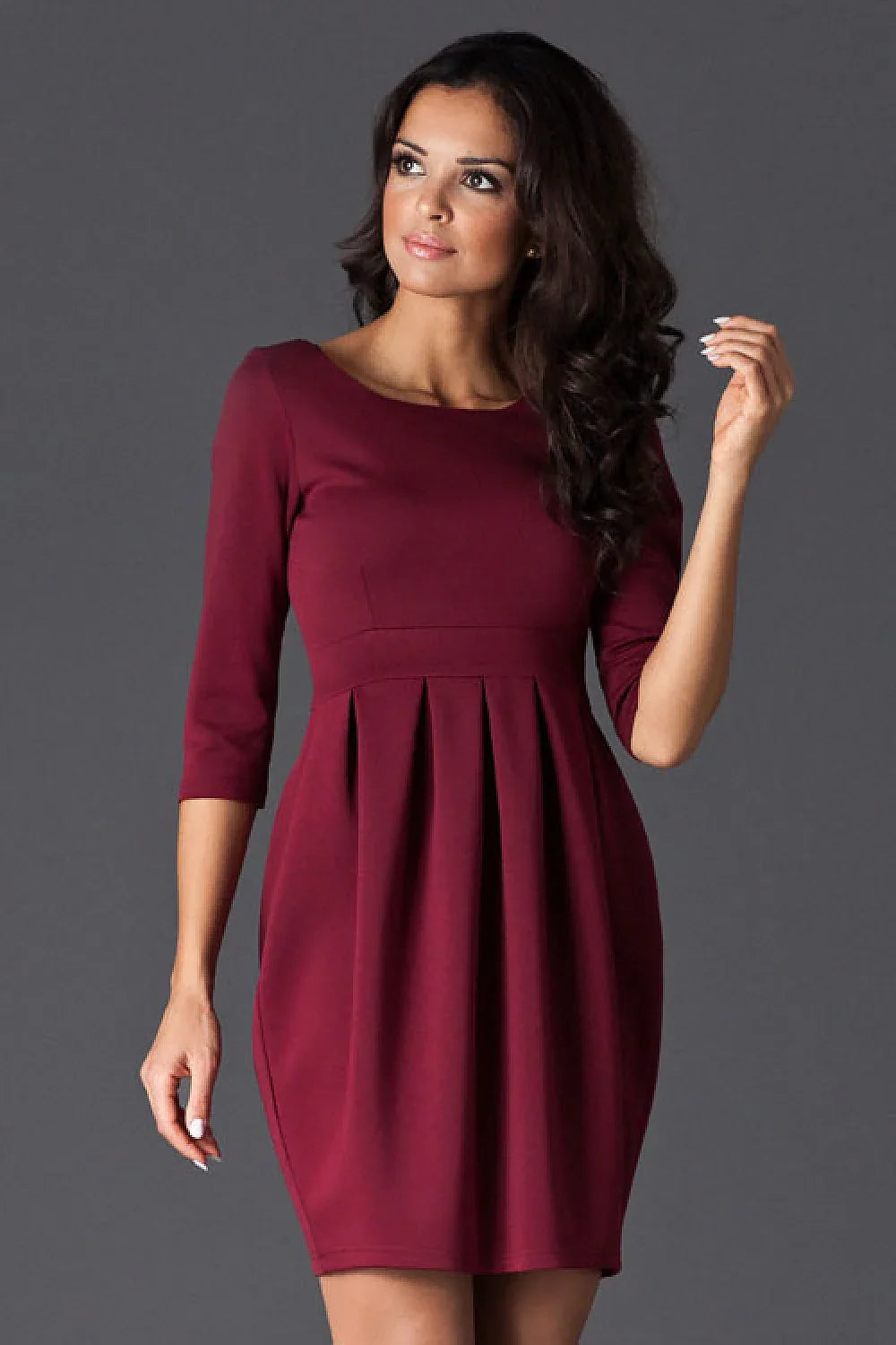 Chic Round Neck Day Dress