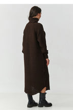 chic solid turtleneck long sleeves midi day dress – Daydress | GUOCALI – view 3