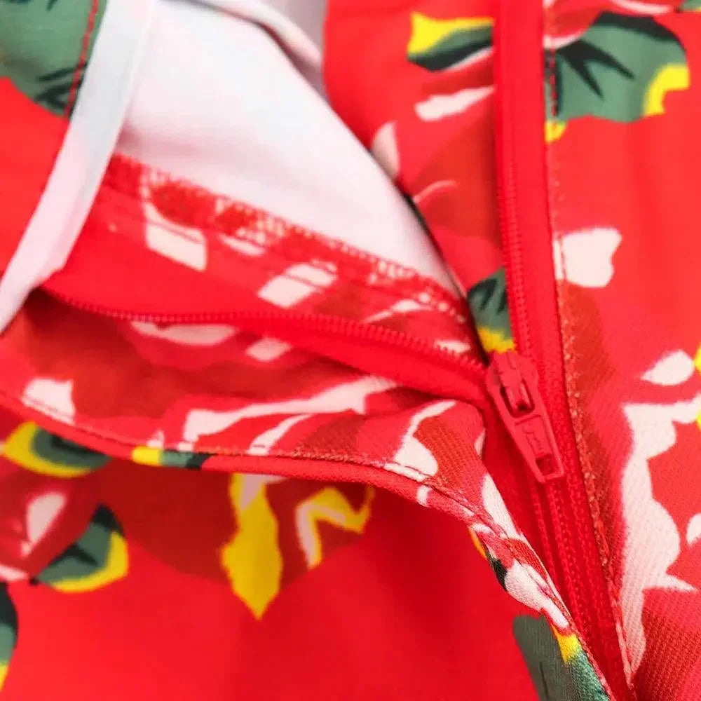 Chic Women Wide Leg Pants – High-Waist Floral -Guocali