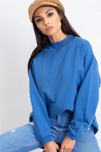 Women's Sweatshirt - Mock-Neck With Regular Fit