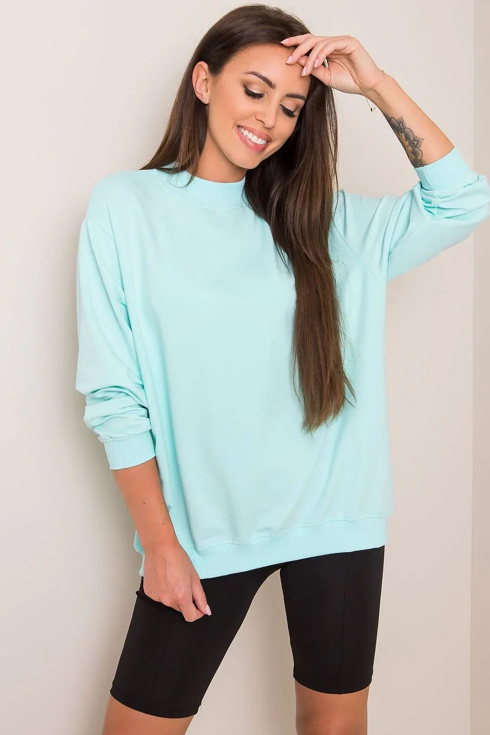 Women's Sweatshirt - Mock-Neck With Regular Fit