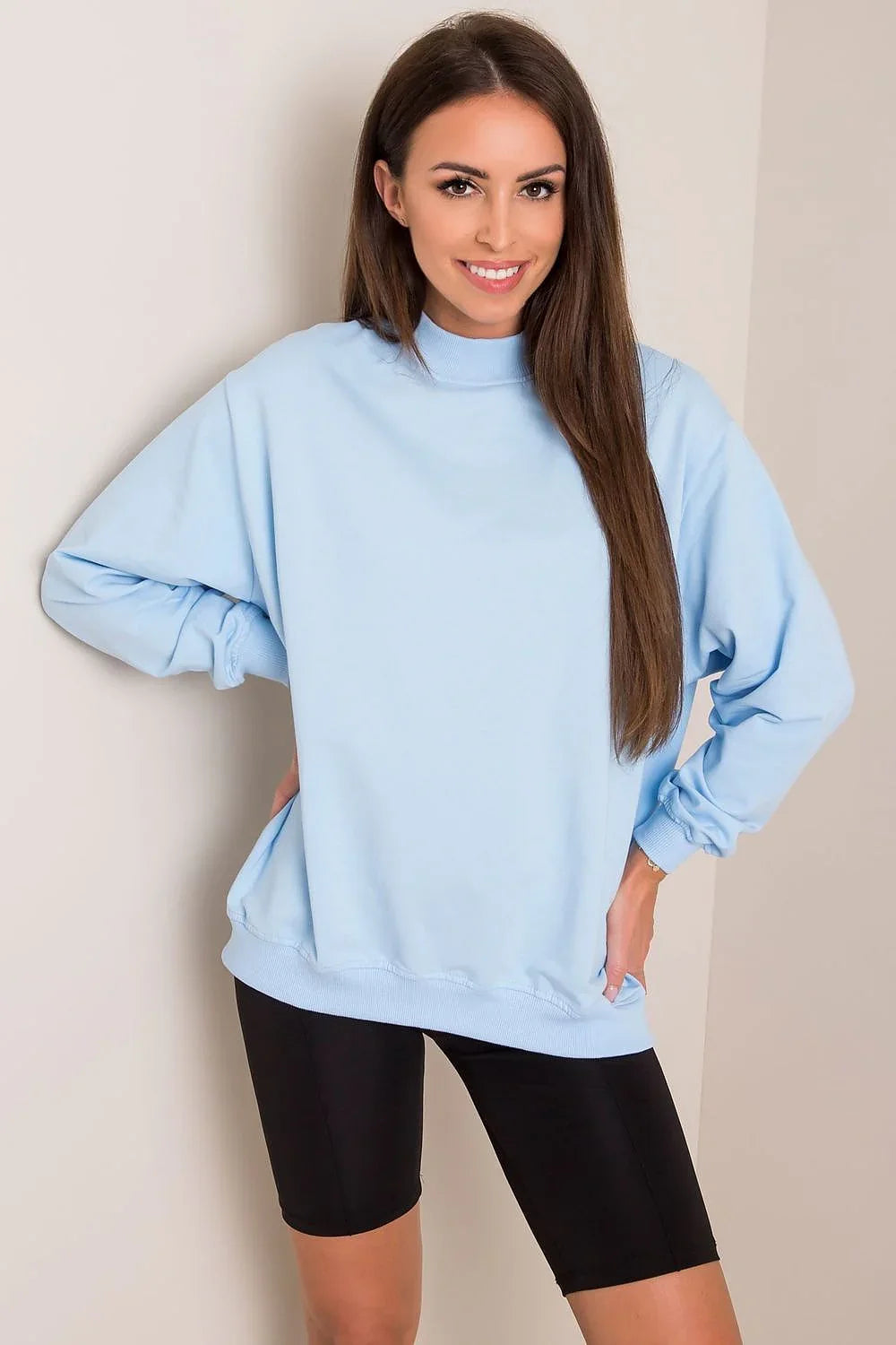 Women's Sweatshirt - Mock-Neck With Regular Fit