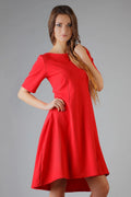 Elegant Boat Neck Short Sleeves Day Dress