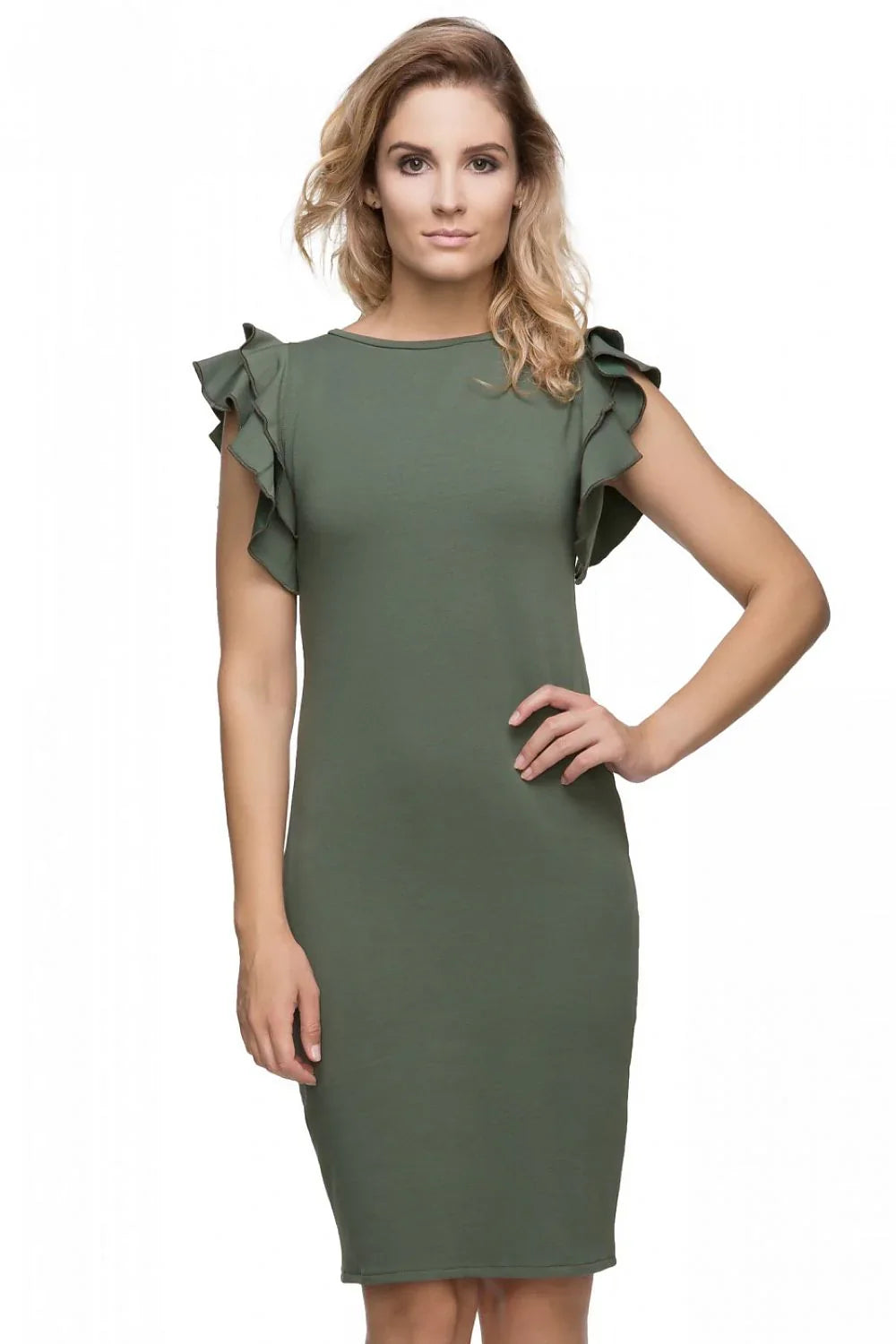 Elegant Crew Neck Evening Dress