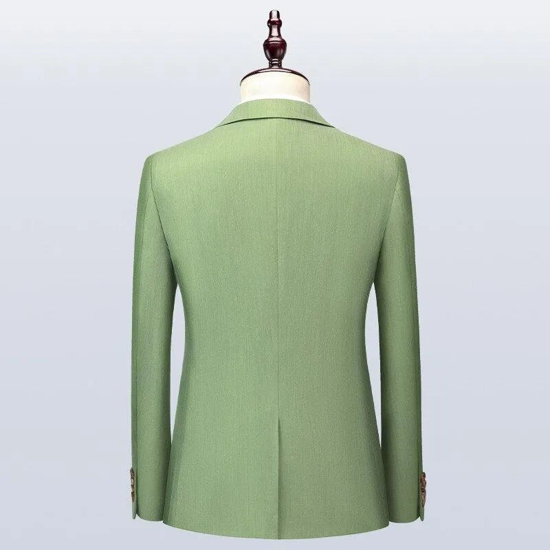 Elegant Men’s Suit - Solid Single-Breasted