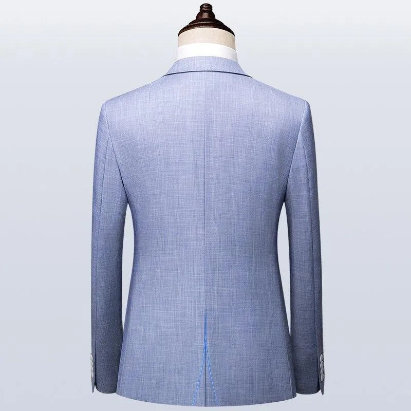 Elegant Men’s Suit - Solid Zipper