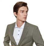Elegant, Professional Men’s Suit - Solid Single-Breasted - Khaki