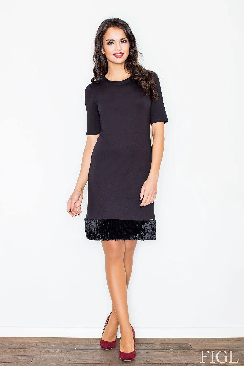 Elegant Round Neck Short Sleeves Day Dress