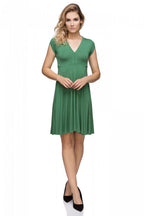 Elegant V-Neck Short Sleeves Knit Dress