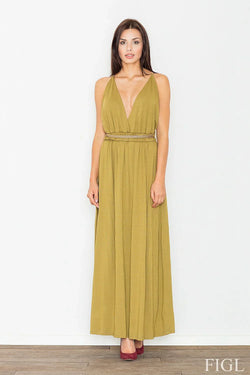 Elegant V-Neck Sleeveless Maxi Dress