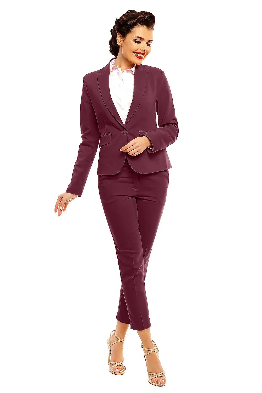 Elegant Women Cropped Pants – High-Rise Slim Fit - Guocali