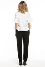 Elegant Women Trousers – Mid Rise Elastic -Guocali