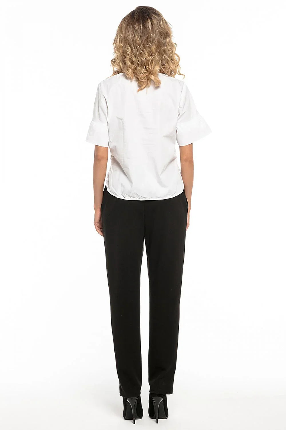 Elegant Women Trousers – Mid Rise Elastic -Guocali