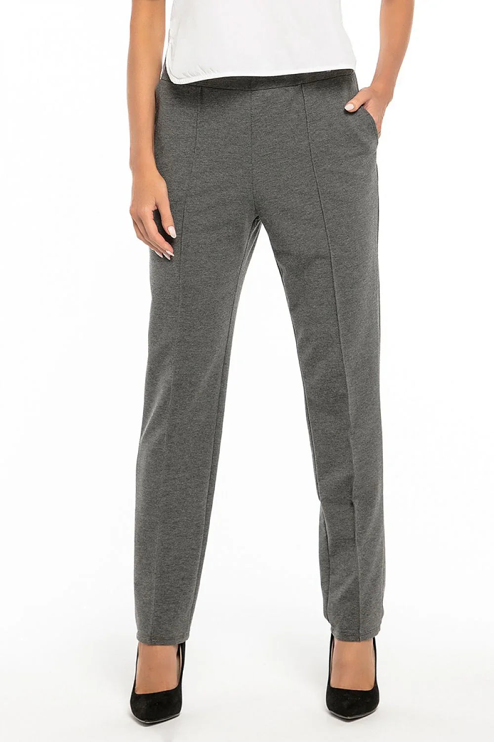 Elegant Women Trousers – Mid Rise Stretchable -Guocali
