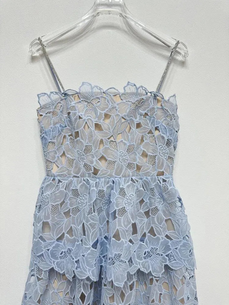 Fairy Style Lace Splice Dress Set -Guocali