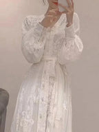 Fairy Style V-Neck Embroidered Dress -Guocali