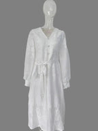 Fairy Style V-Neck Embroidered Dress -Guocali
