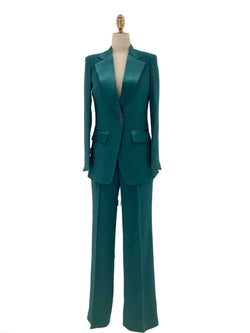 Chic Women's Pant Suit - Solid Single-Breasted - Guocali