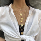 Head Pendant Necklace - Multi-Layered Women Jewelry -Guocali