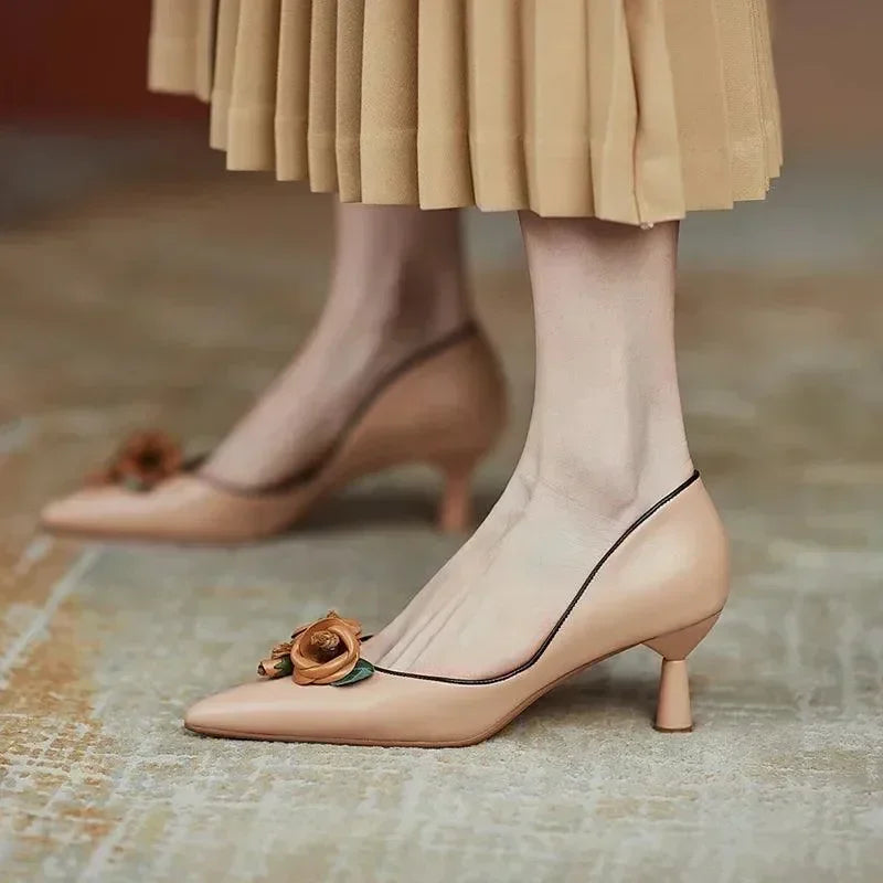 High Heel Floral Women Pumps