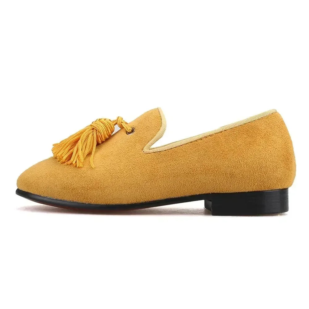 Kids Casual Tassel Dress Loafers - Slip-On Slip-On Formal Dress Shoes