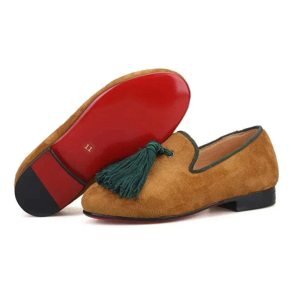 Kids Casual Tassel Loafers - Slip-On Flat Shoes