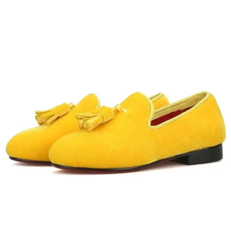 Kids Dress Tassel Loafers - Slip-On Flat Shoes