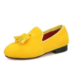 Kids Dress Tassel Loafers - Slip-On Flat Shoes - Guocali