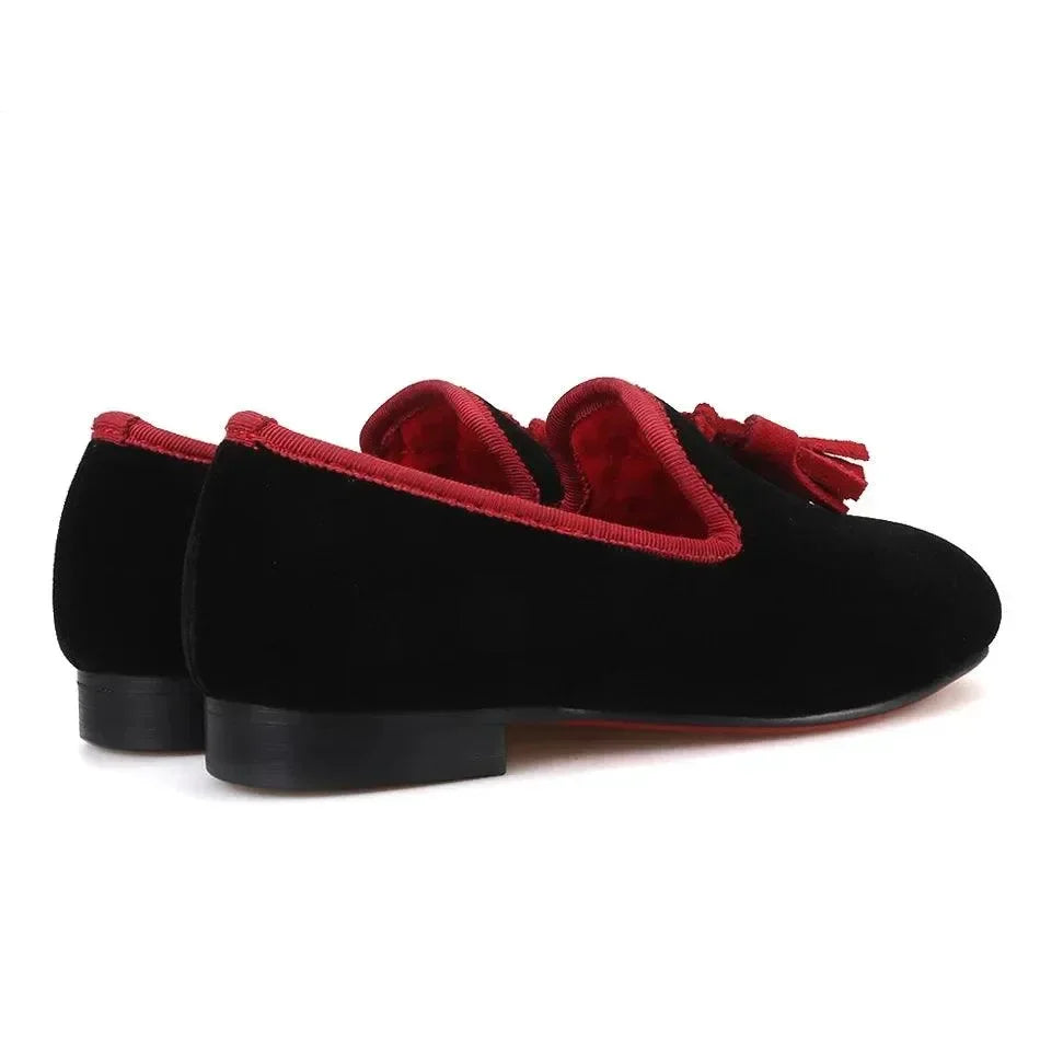 Kids Dress Tassel Loafers - Slip-On Formal Dress Shoes