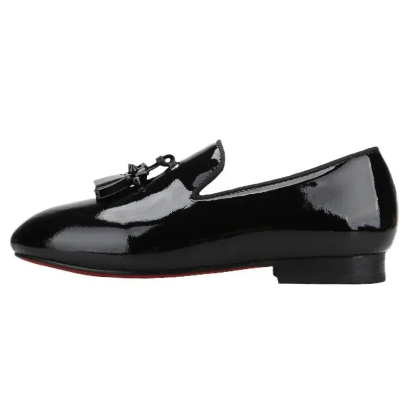 Kids Tassel Dress Loafers - Slip-On Flat Formal Dress Shoes