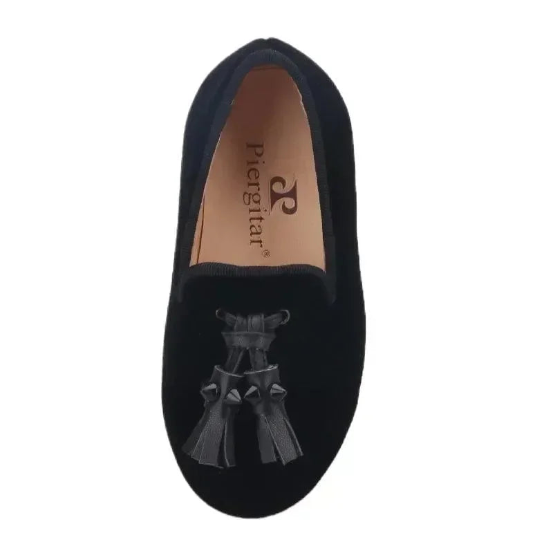 Kids Tassel Dress Loafers - Slip-On Formal Dress Shoes