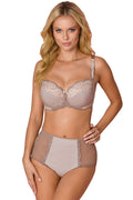 Lace Bra Brown Cotton Support - Guocali